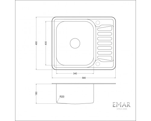 Мойка Emar 5848