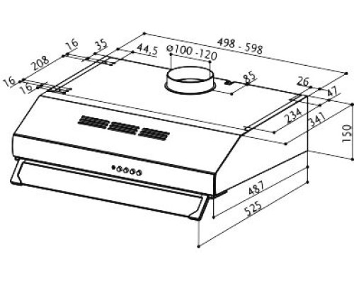 Подвесная вытяжка Faber 741 PB W A60 300.0557.513