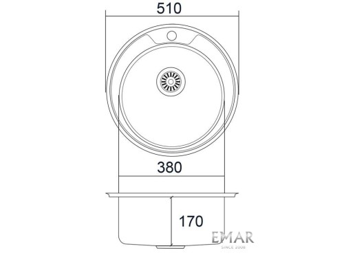 Кухонная мойка EMAR ЛАЙТ EMЛ-510