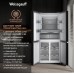 Отдельностоящий холодильник с инвертором Weissgauff WCD 590 Nofrost Inverter Premium EcoFresh Blue Glass