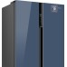 Отдельностоящий холодильник с инвертором Weissgauff WSBS 600 NoFrost Inverter Blue Glass