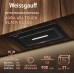 Кухонная встраиваемая вытяжка Weissgauff Aura 456 Touch Black Glass