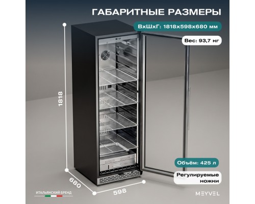 Холодильник для сухого вызревания мяса Meyvel MM-135SR
