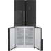 Отдельностоящий холодильник с инвертором Weissgauff WCD 450 Inox Glass NoFrost Inverter