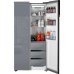 Отдельностоящий холодильник с инвертором Weissgauff WSBS 590 NoFrost Inverter Premium Dark Grey Glass