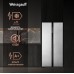 Отдельностоящий холодильник с инвертором Weissgauff WSBS 500 Inverter NoFrost White Rock Glass