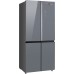 Отдельностоящий холодильник с инвертором Weissgauff WCD 590 Nofrost Inverter Premium EcoFresh Dark Grey Glass
