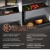 Отдельностоящий холодильник с инвертором Weissgauff WSBS 590 NoFrost Inverter Premium Dark Grey Glass