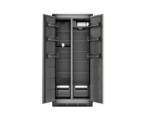Встраиваемый двухкамерный холодильник LEX LBI400SB Grey