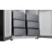 Отдельностоящий холодильник с инвертором Weissgauff WSBS 590 NoFrost Inverter Premium Dark Grey Glass