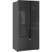 Отдельностоящий холодильник с инвертором Weissgauff WCD 450 Inox Glass NoFrost Inverter