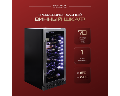 Винный шкаф Dunavox DX-70.258SS