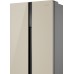Отдельностоящий холодильник с инвертором Weissgauff WSBS 500 Inverter NoFrost Beige Glass