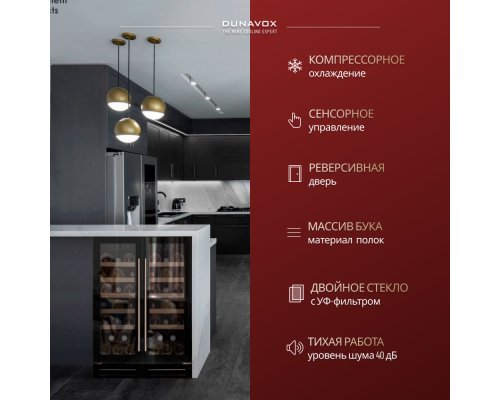 Винный шкаф Dunavox DAU-19.58B