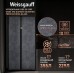 Отдельностоящий холодильник с инвертором Weissgauff WSBS 590 NoFrost Inverter Premium Rock Glass