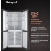 Отдельностоящий холодильник с инвертором Weissgauff WCD 450 Inox Glass NoFrost Inverter