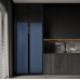 Отдельностоящий холодильник с инвертором Weissgauff WSBS 600 NoFrost Inverter Blue Glass