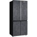 Отдельностоящий холодильник с инвертором Weissgauff WCD 590 Nofrost Inverter Premium EcoFresh Rock Glass