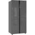 Отдельностоящий холодильник с инвертором Weissgauff WSBS 500 Inverter NoFrost Bru Steel Glass