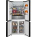 Отдельностоящий холодильник с инвертором Weissgauff WCD 590 NoFrost Inverter Premium EcoFresh Inox Glass