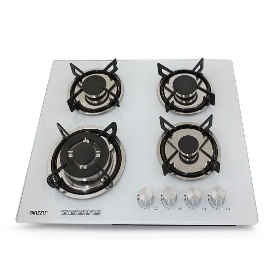 Встраиваемая газовая варочная панель Ginzzu HCG-443 белый