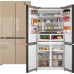 Отдельностоящий холодильник с инвертором Weissgauff WCD 510 Built-in Inverter NoFrost Champagne Glass