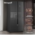 Отдельностоящий холодильник с инвертором Weissgauff WCD 450 Inox Glass NoFrost Inverter