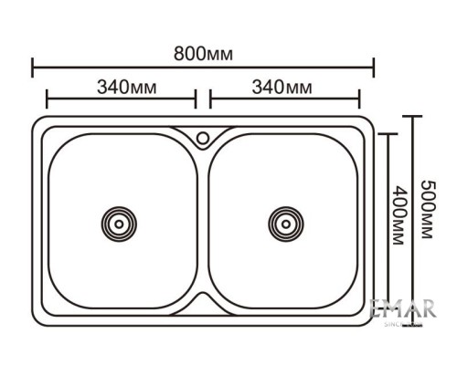 Кухонная мойка EMAR ЕМ-8050В