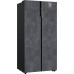 Отдельностоящий холодильник с инвертором Weissgauff WSBS 600 NoFrost Inverter Rock Glass