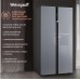 Отдельностоящий холодильник с инвертором Weissgauff WSBS 590 NoFrost Inverter Premium Dark Grey Glass