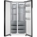 Отдельностоящий холодильник с инвертором Weissgauff WSBS 590 NoFrost Inverter Premium Dark Grey Glass