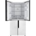 Отдельностоящий холодильник с инвертором Weissgauff WCD 450 White Rock Glass NoFrost Inverter