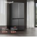 Отдельностоящий холодильник с инвертором Weissgauff WCD 590 NoFrost Inverter Premium Ecofresh Bru Steel Glass