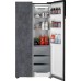 Отдельностоящий холодильник с инвертором Weissgauff WSBS 590 NoFrost Inverter Premium Rock Glass