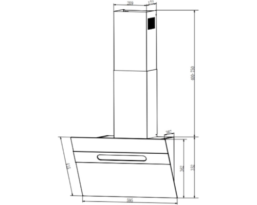 Кухонная вытяжка Franke STERLING 60 BK, черный