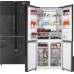 Отдельностоящий холодильник с инвертором Weissgauff WCD 450 Inox Glass NoFrost Inverter