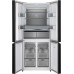 Отдельностоящий холодильник с инвертором Weissgauff WCD 590 Nofrost Inverter Premium EcoFresh White Glass