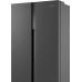 Отдельностоящий холодильник с инвертором Weissgauff WSBS 500 Inverter NoFrost Bru Steel Glass