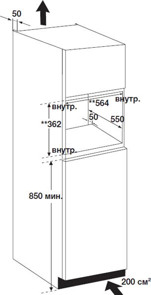 Встраиваемая микроволновая печь samsung ms23a7013ab схема встраивания