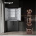Отдельностоящий холодильник с инвертором Weissgauff WCD 450 Inox Glass NoFrost Inverter