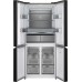 Отдельностоящий холодильник с инвертором Weissgauff WCD 590 Nofrost Inverter Premium EcoFresh Blue Glass