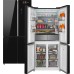 Отдельностоящий холодильник с инвертором Weissgauff WCD 590 Nofrost Inverter Premium EcoFresh Black Glass