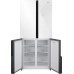 Отдельностоящий холодильник с инвертором Weissgauff WCD 450 White Rock Glass NoFrost Inverter