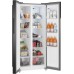 Отдельностоящий холодильник с инвертором Weissgauff WSBS 500 Inverter NoFrost Bru Steel Glass