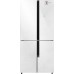 Отдельностоящий холодильник с инвертором Weissgauff WCD 450 White Rock Glass NoFrost Inverter