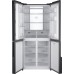 Отдельностоящий холодильник с инвертором Weissgauff WCD 450 Inox Glass NoFrost Inverter