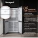 Отдельностоящий холодильник с инвертором Weissgauff WCD 450 White Rock Glass NoFrost Inverter