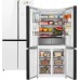 Отдельностоящий холодильник с инвертором Weissgauff WCD 590 Nofrost Inverter Premium EcoFresh White Glass