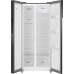 Отдельностоящий холодильник с инвертором Weissgauff WSBS 500 Inverter NoFrost Inox Glass