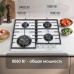 Газовая варочная панель из закаленного стекла Zigmund & Shtain M 28.6 W